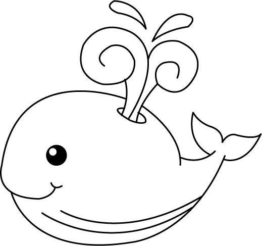 Кит раскраска для детей