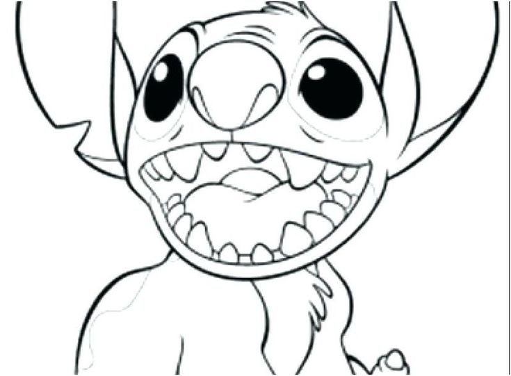 Стич картинки раскраски