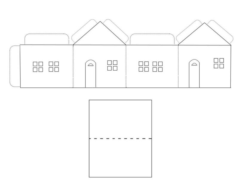 Развёртка домика для склеивания