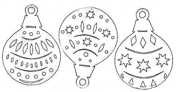 Трафареты на новый год новогодние игрушки