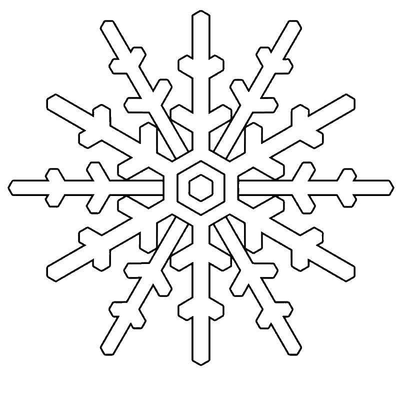 Снежинка раскраска