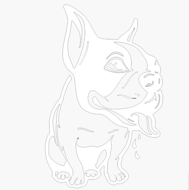 Вытынанка собака