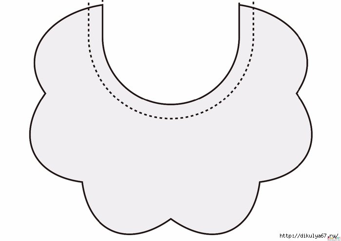 Слюнявчик шаблон