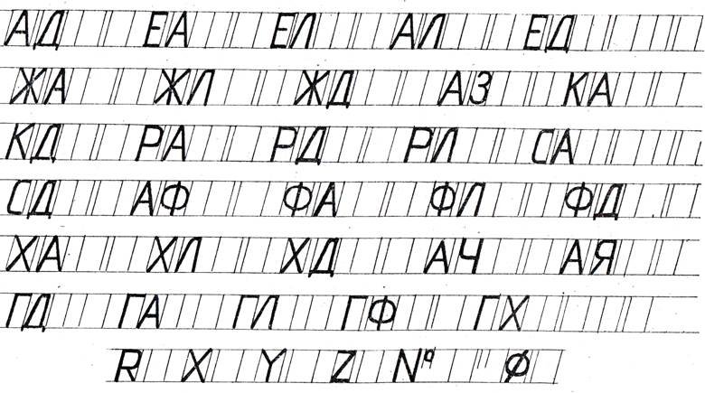 Чертежный шрифт прописи для тренировки