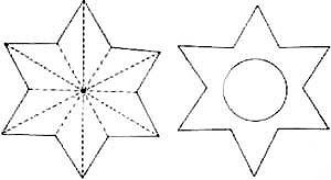 Трафарет объемной звезды