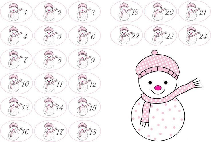 Трафареты для адвент календаря