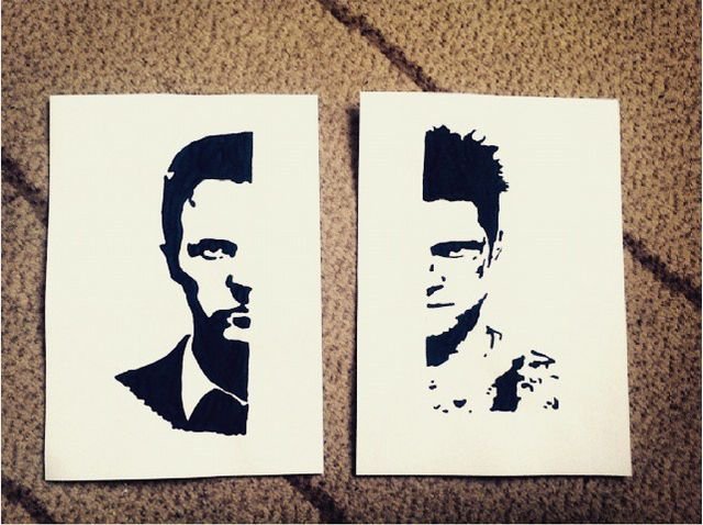 Марла Бойцовский клуб трафарет