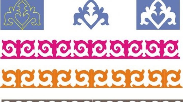 Казахский орнамент в полосе