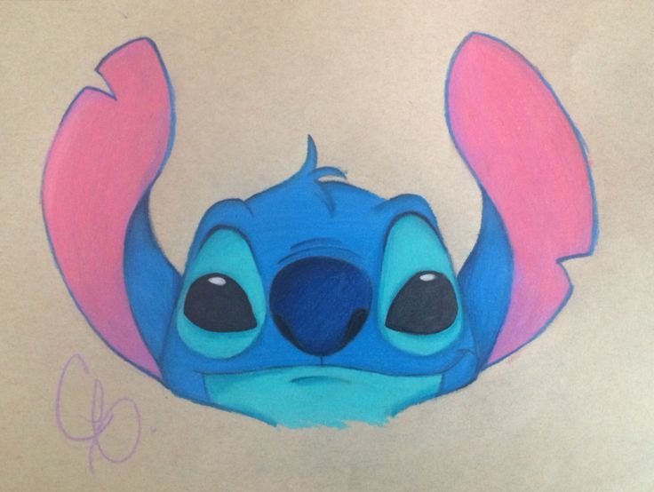 Рисунки для срисовки Стич легкие