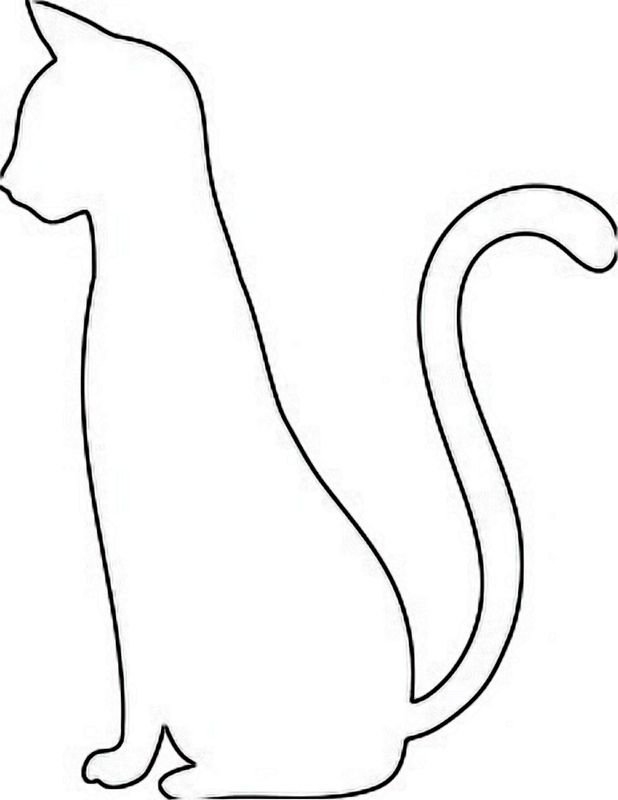 Котенок трафарет