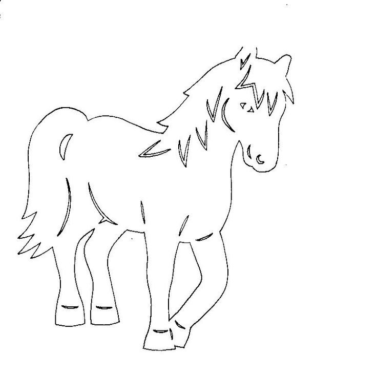 Трафарет лошади