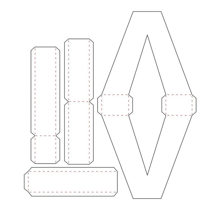 Объемные буквы развертка