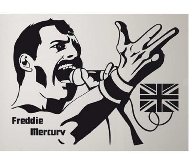 Портрет Фредди Меркьюри силуэт