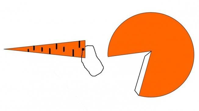 Нос для снеговика из бумаги