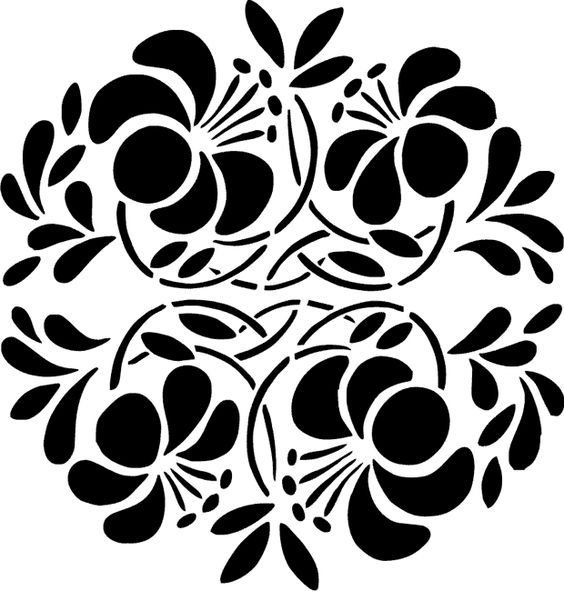 Трафареты цветов для декора