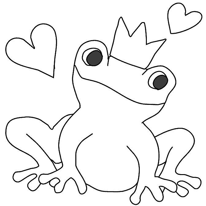 Лягушка раскраска