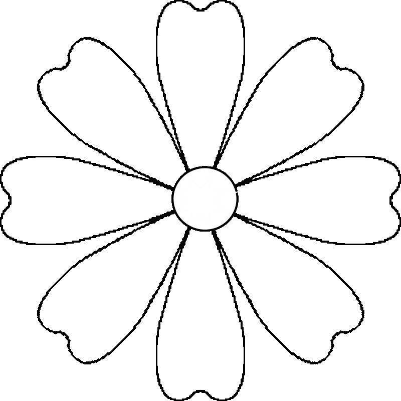 Цветок Ромашка трафарет для вырезания