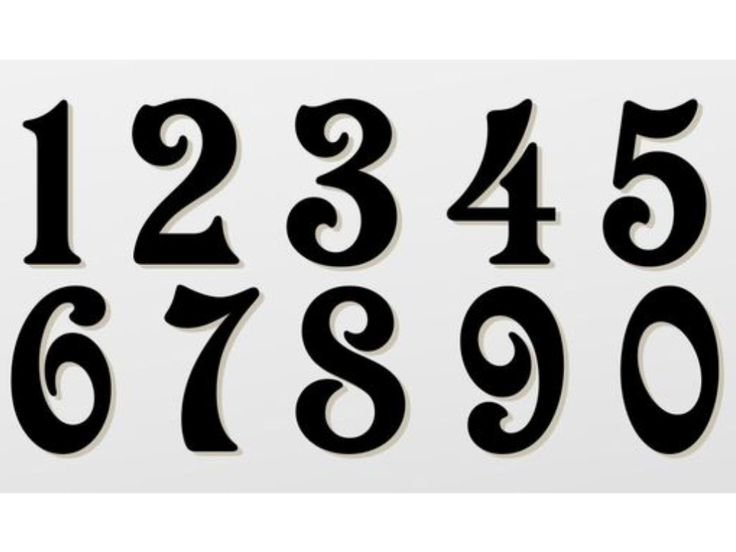 Красивые цифры трафарет