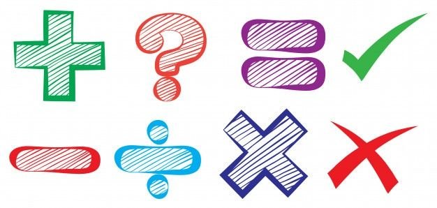 Математические знаки рисунок