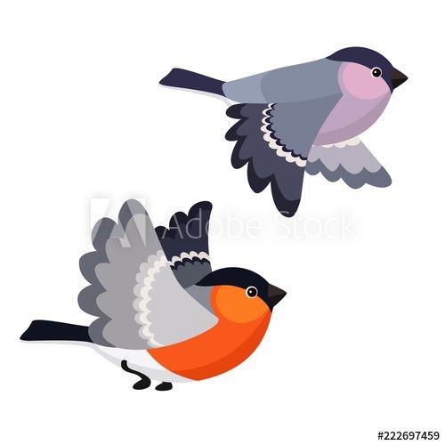 Снегирь в полете