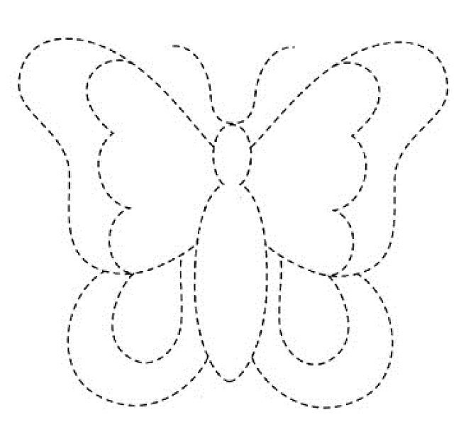 Бабочка шаблон для аппликации