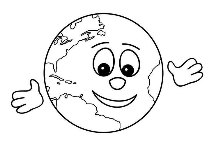 Планета земля раскраска для детей