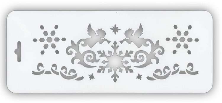 Трафарет снежинок для декора спреем