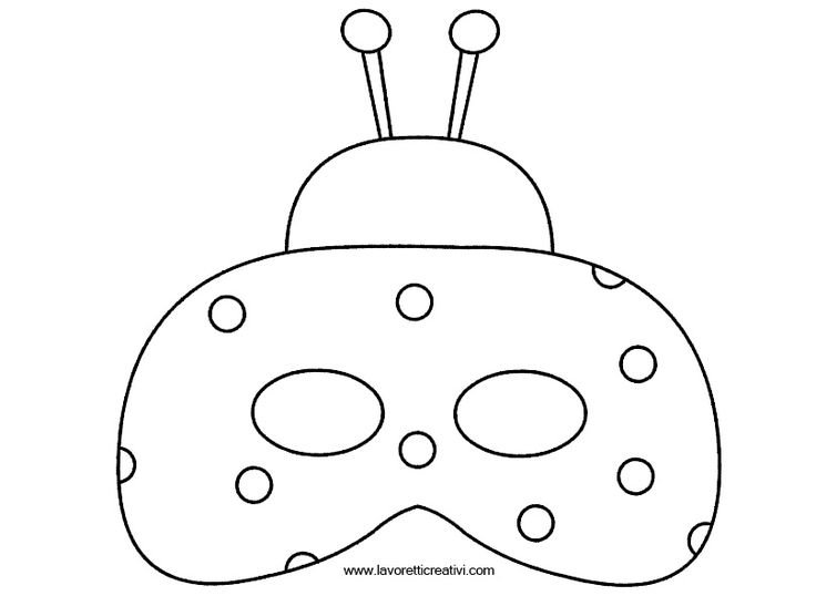 Маска Божья коровка раскраска