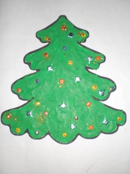 Лепка Новогодняя елка младшая группа