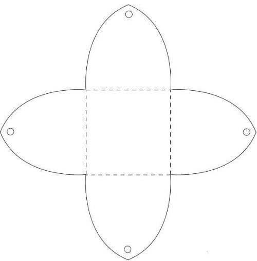 Трафарет коробочки для подарка