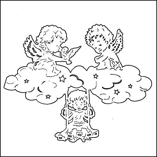 Трафарет "ангелы"