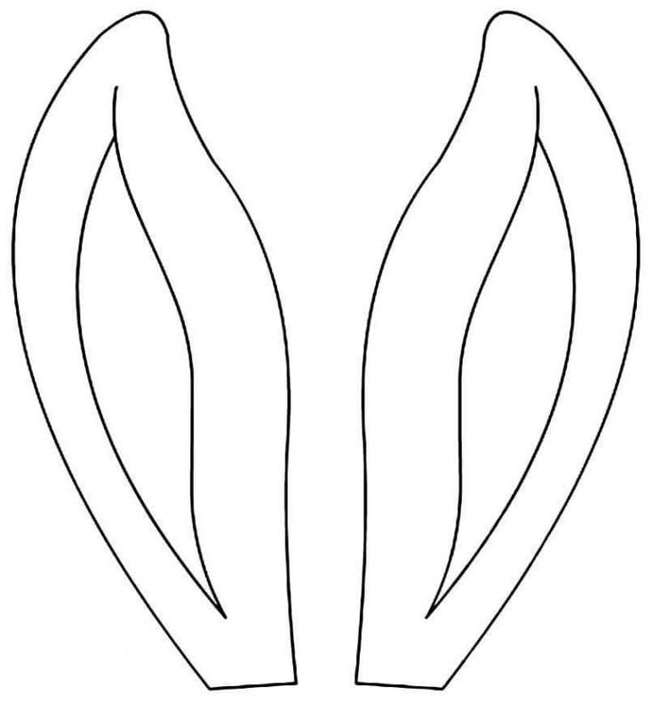 Уши зайца шаблон