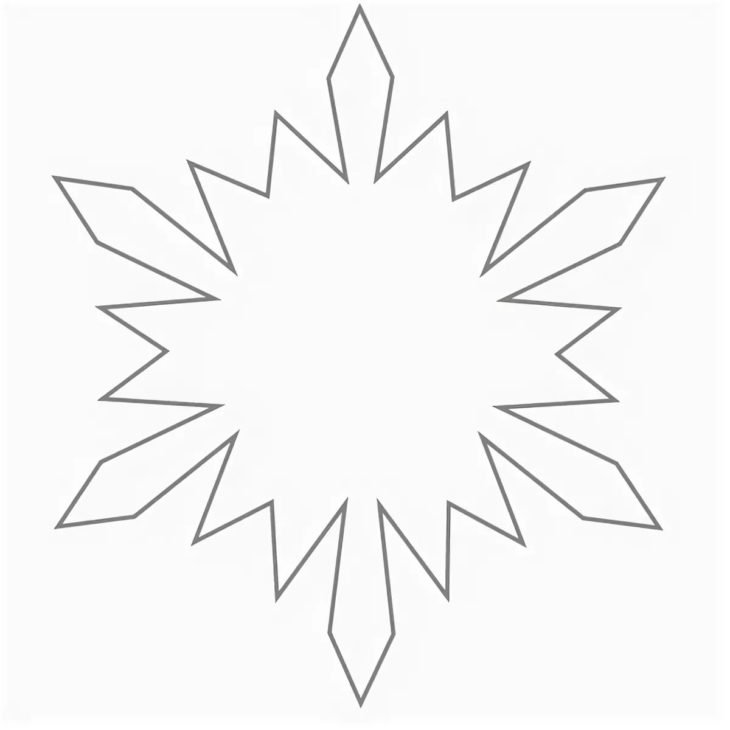 Трафареты больших снежинок