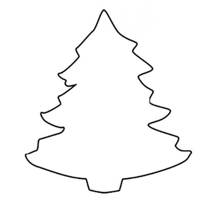 Елочка трафарет