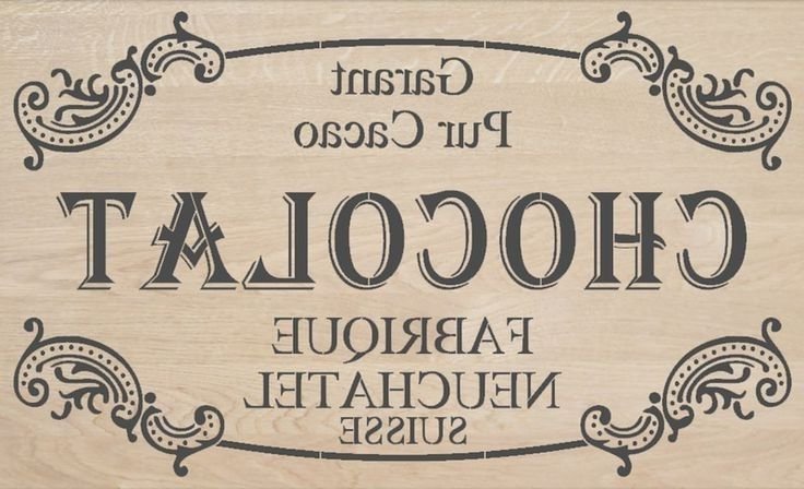 Трафарет с надписями для декупажа