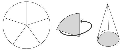 Макет конуса из бумаги