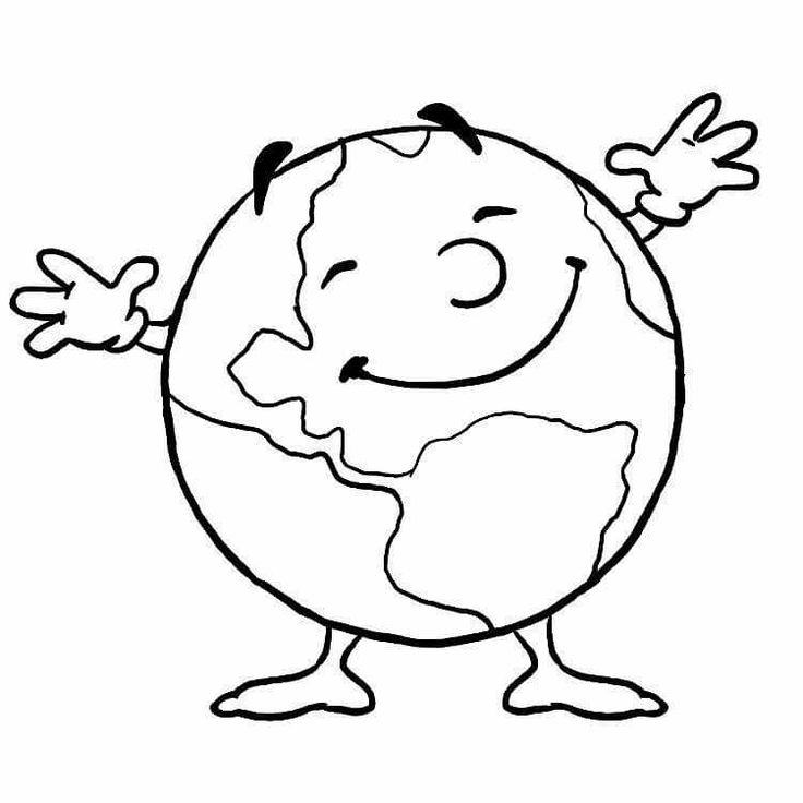 Земля раскраска для детей