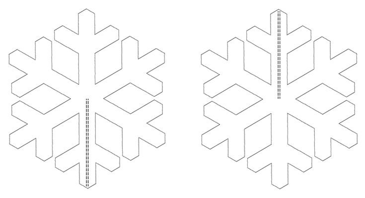 Снежинка из картона объемная