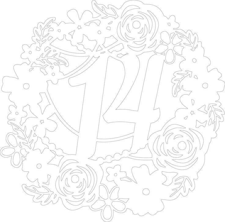 Трафарет с днем рождения