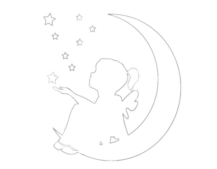 Ангелочки трафареты для вырезания на окна