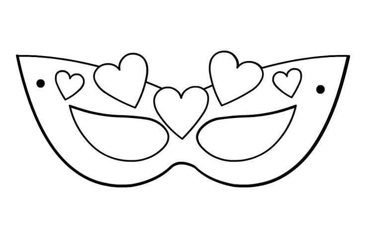 Трафарет маски для карнавала