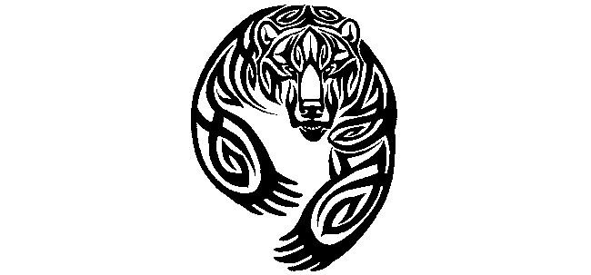 Тату Кельтский медведь