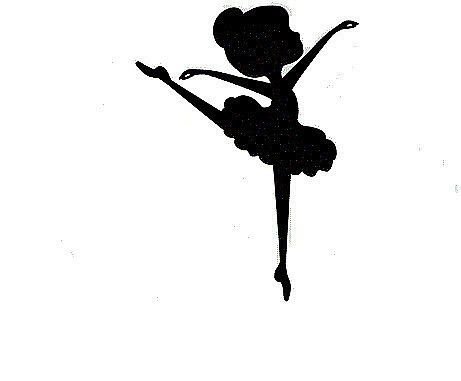 Силуэты балеринок для панно