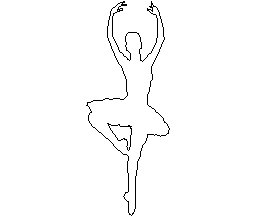 Шаблон балерины для вырезания