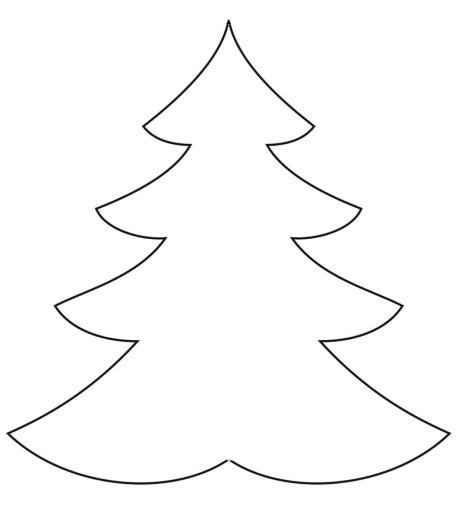 Елочка трафарет
