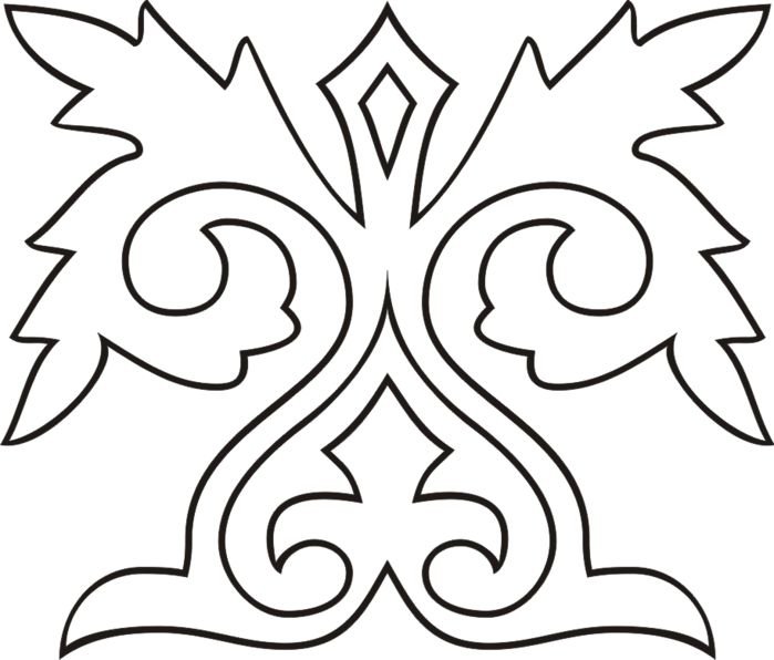 Казахский орнамент раскраска