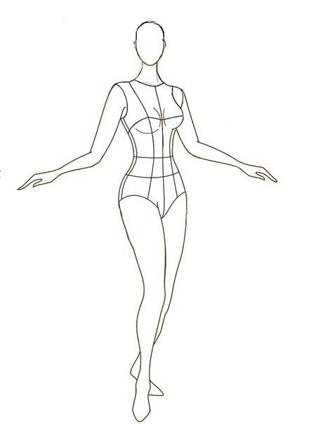 Макет для рисования одежды