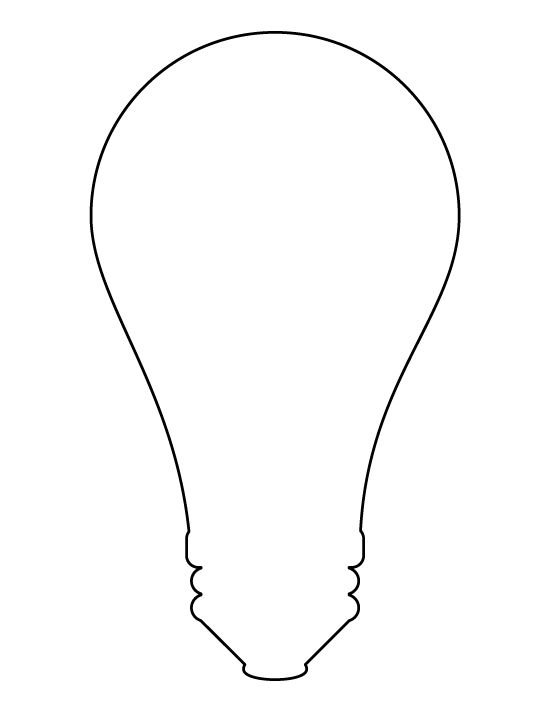 Лампочка трафарет для детей