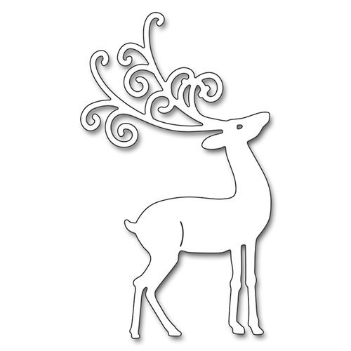 Новогодний олень трафарет