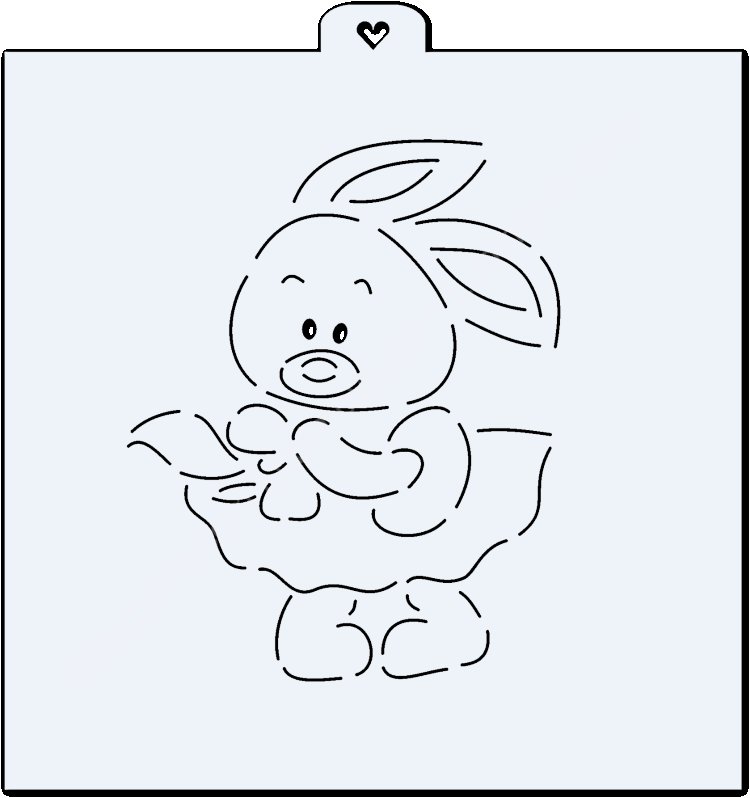 Трафарет зайца